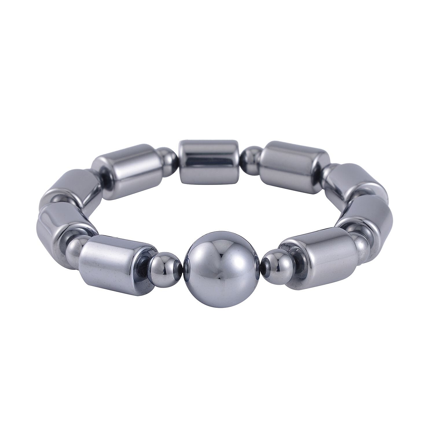 shop lc Terahertz 143.00 ctw Beaded and Barrel Stretch Bracelet