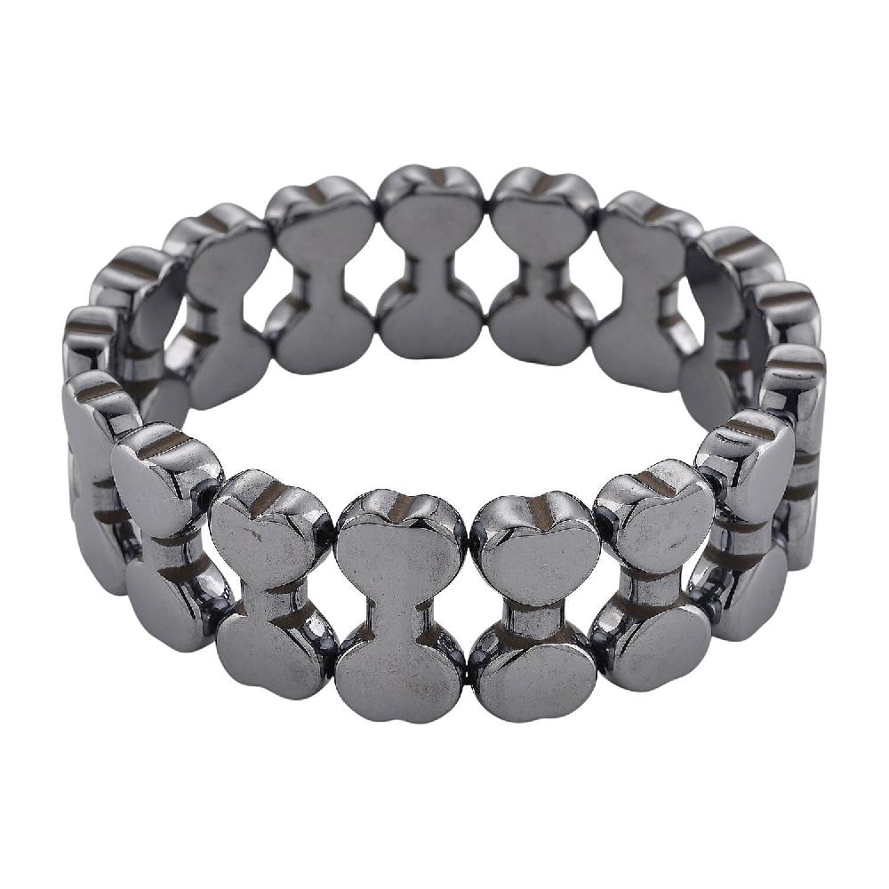 shop lc Terahertz 200.00 ctw Carved Beaded Stretch Bracelet (7-7.5In)