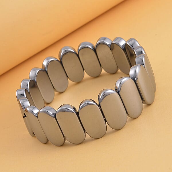 Shop Lc Terahertz 230.00 Ctw Oval Block Stretch Bracelet