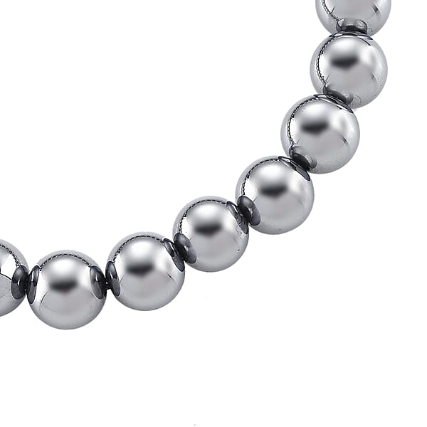 Shop Lc Terahertz 285.00 Ctw Palm Stone And Beaded Stretch Bracelet (6.5-7In)