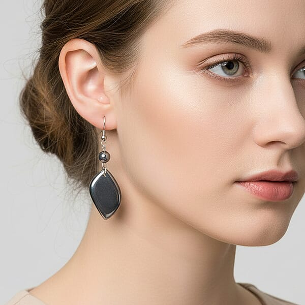 Shop Lc Terahertz 30.00 Ctw Fancy Teardrop Earrings In Stainless Steel