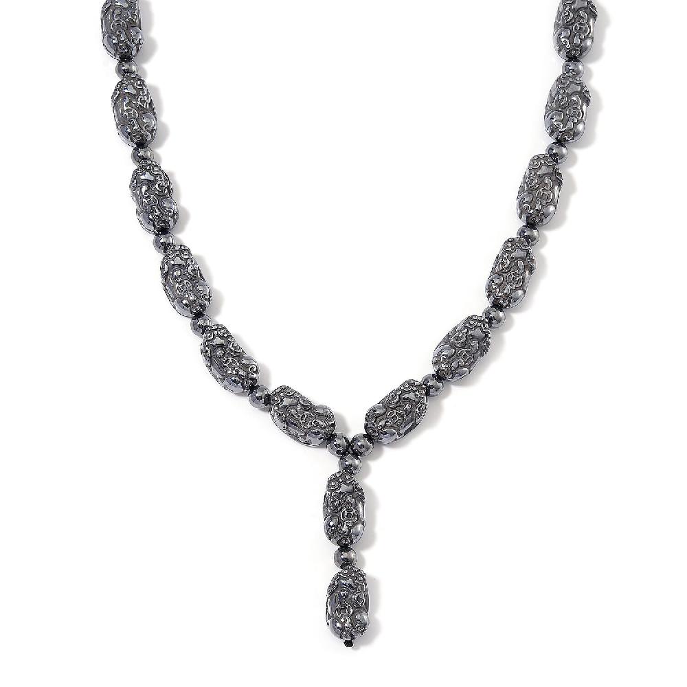 shop lc Terahertz 360.00 ctw Pixiu Carved Necklace in Stainless Steel 18-20 Inches