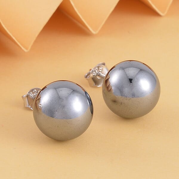 Shop Lc Terahertz Solitaire Stud Earrings In Rhodium Over Sterling Silver 22.50 Ctw