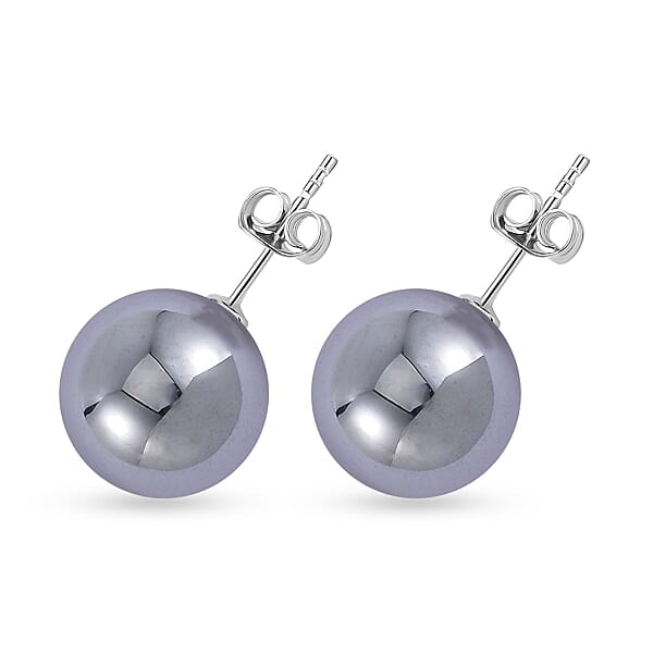 Shop Lc Terahertz Solitaire Stud Earrings In Rhodium Over Sterling Silver 22.50 Ctw