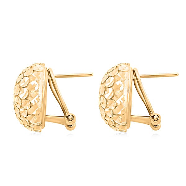 Shop Lc Textured Stud Earrings In 14K Yellow Gold 4.22 Grams