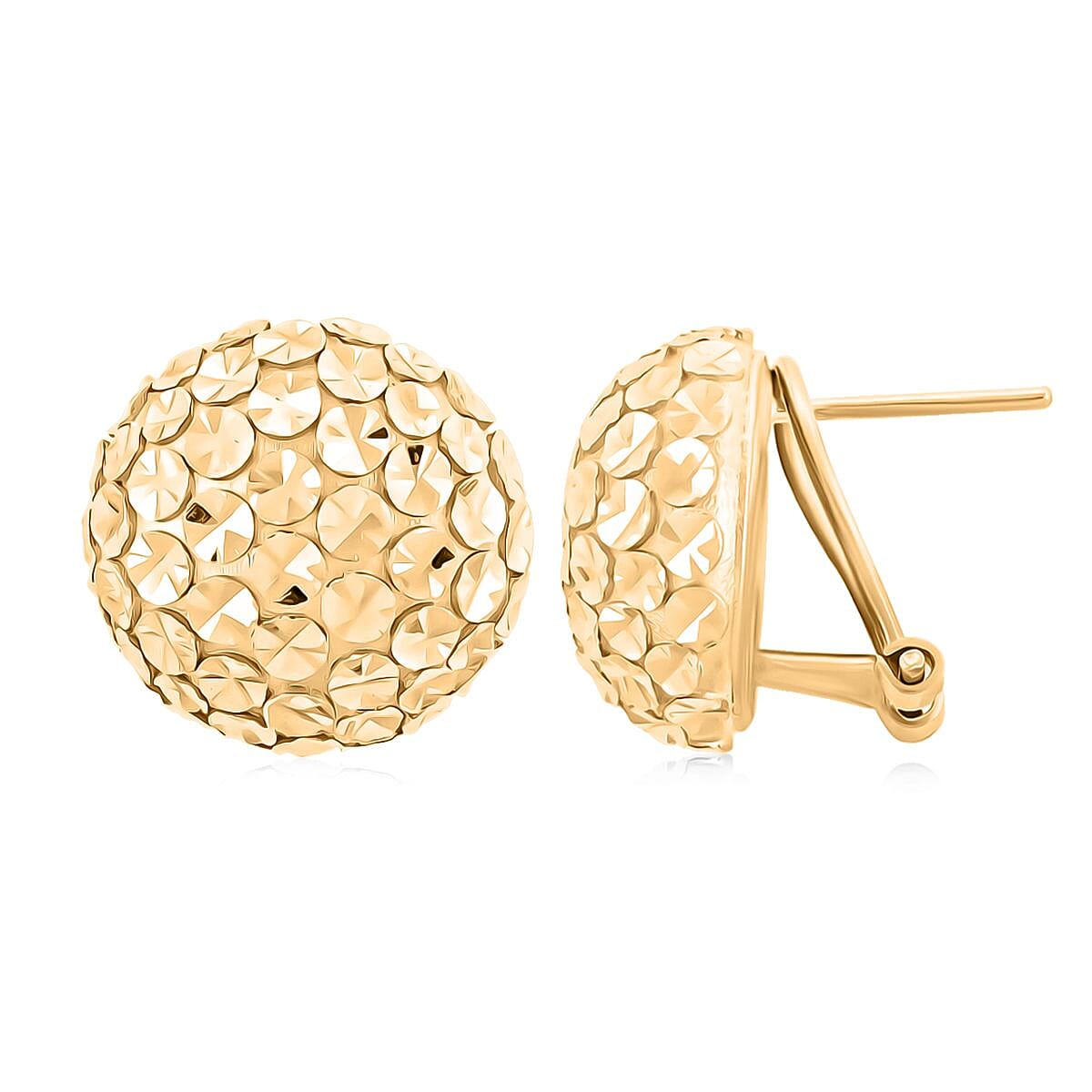 shop lc Textured Stud Earrings in 14K Yellow Gold 4.22 Grams