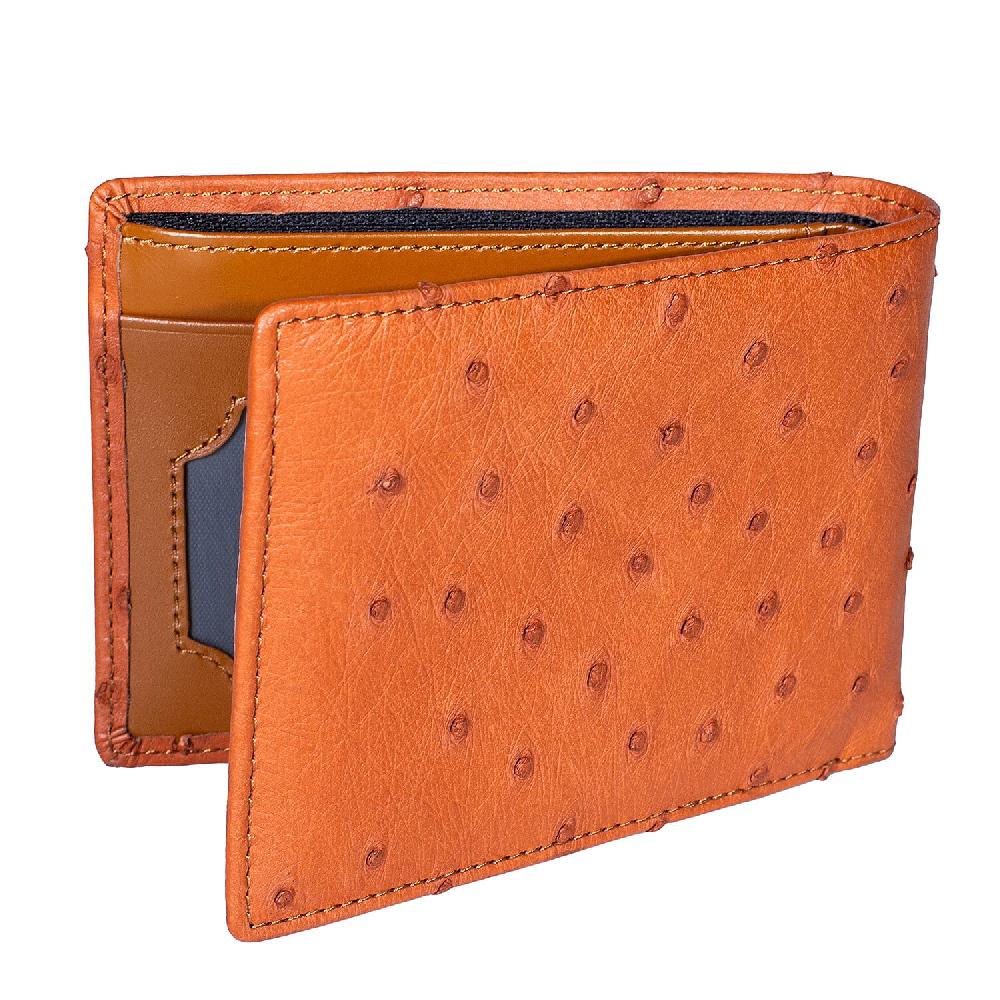 shop lc The Grand Pelle Brick Brown Ostrich Genuine Leather Wallet