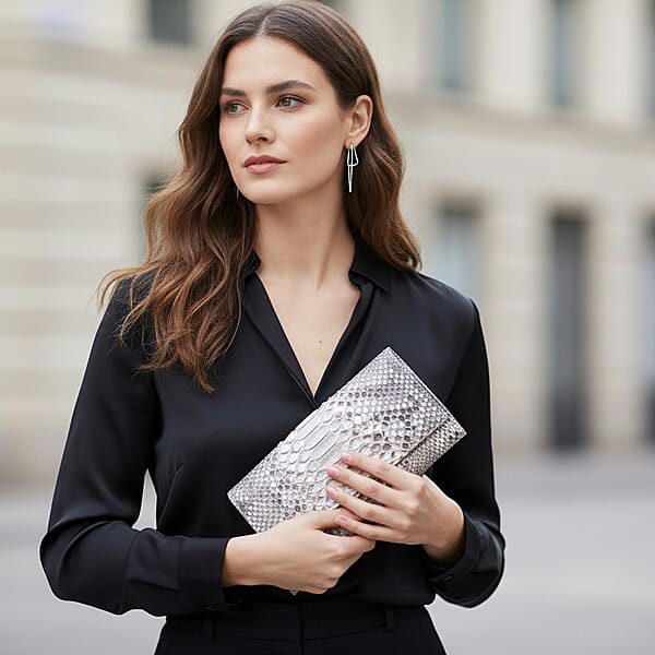 Shop Lc The Grand Pelle Handcrafted Natural Genuine Leather Envelope Clutch Bag
