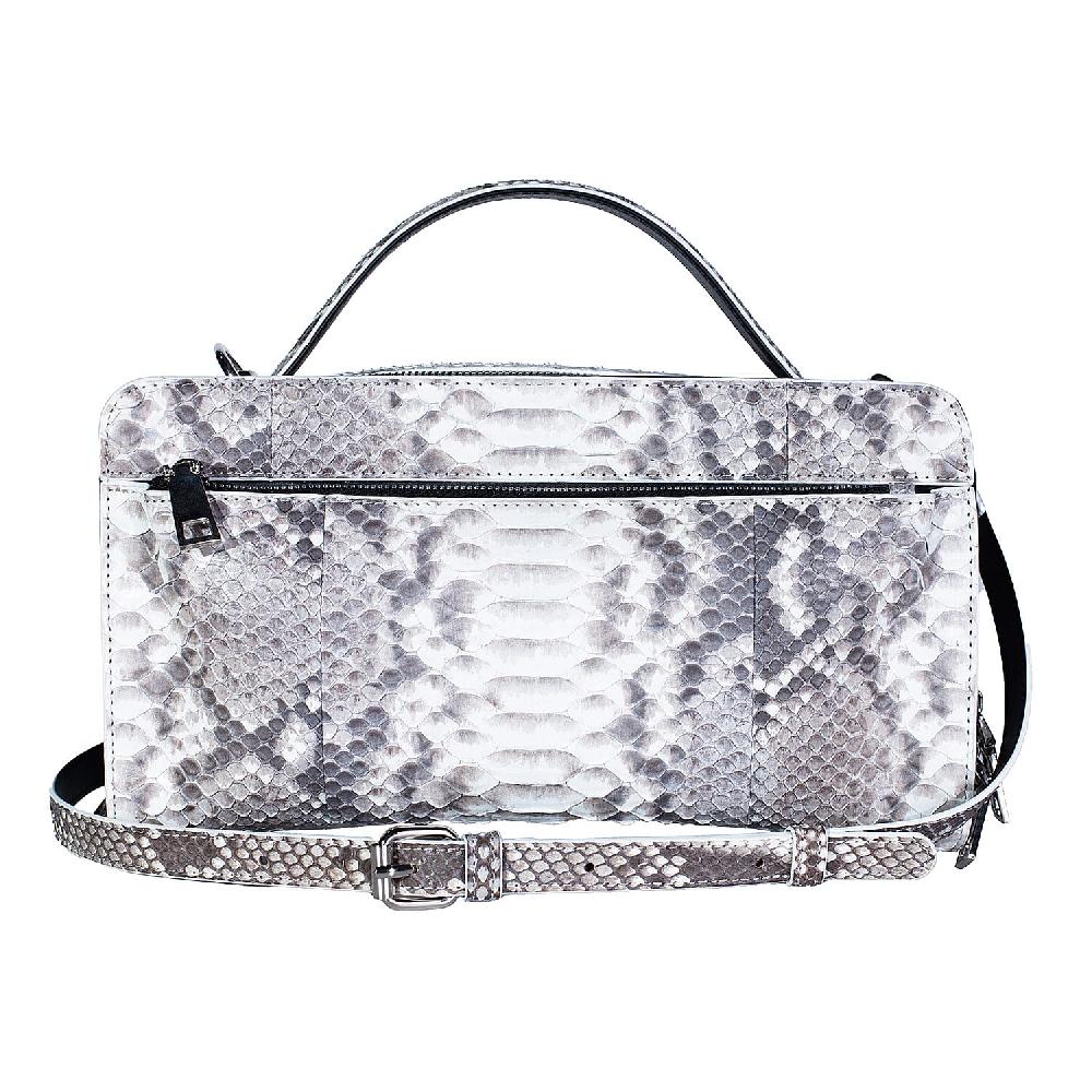 shop lc The Grand Pelle Handcrafted Natural Genuine Python Leather Bag with Shoulder Strap