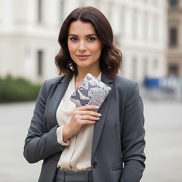 Shop Lc The Grand Pelle Natural Genuine Python Leather Wallet