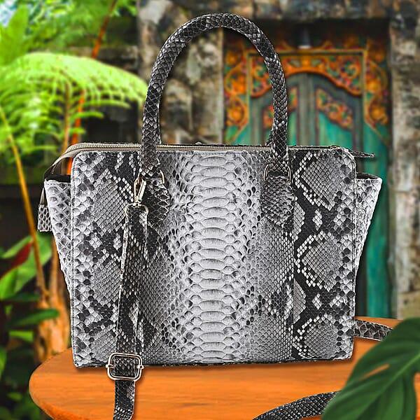 Shop Lc The Pelle Collection Natural Color 100% Genuine Python Leather Tote Bag For Women Satchel Purse Shoulder Handbag Designer Tote Bag