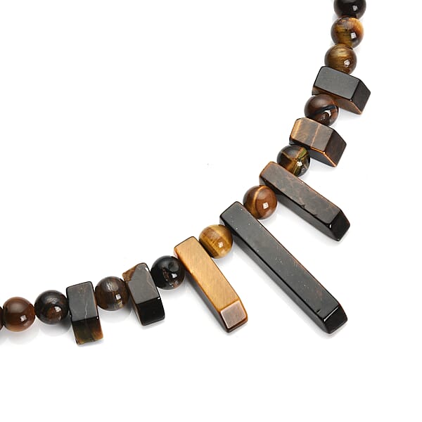 Shop Lc Tiger's Eye 162.00 Ctw Necklace In Silvertone 18-20 Inches
