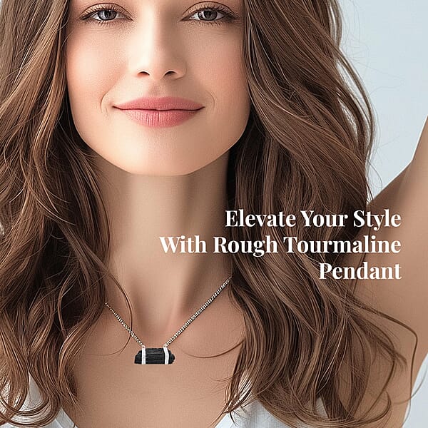 Shop Lc Tourmaline 73.50 Ctw Necklace In Silvertone 32-34 Inches