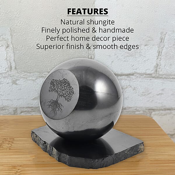 Shop Lc Tree Of Life Engraved Shungite Sphere With Stand