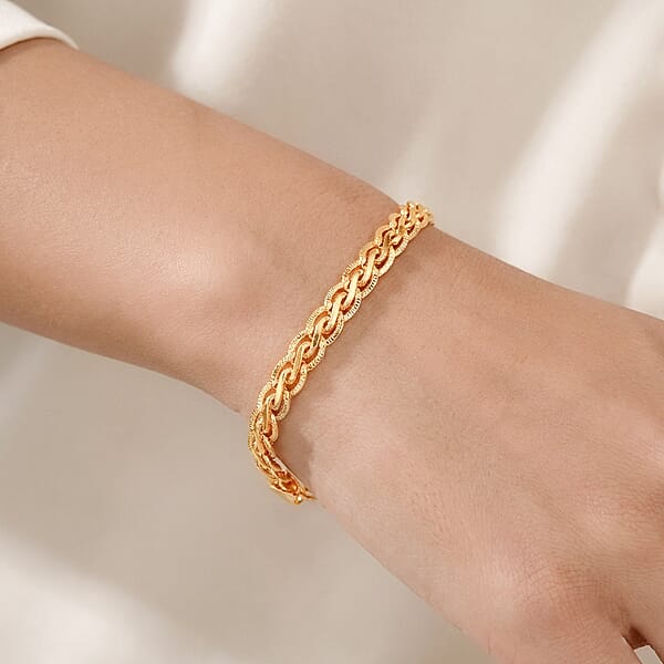 Shop Lc Twisted Link Bracelet In Goldtone (7.5-9.5In)