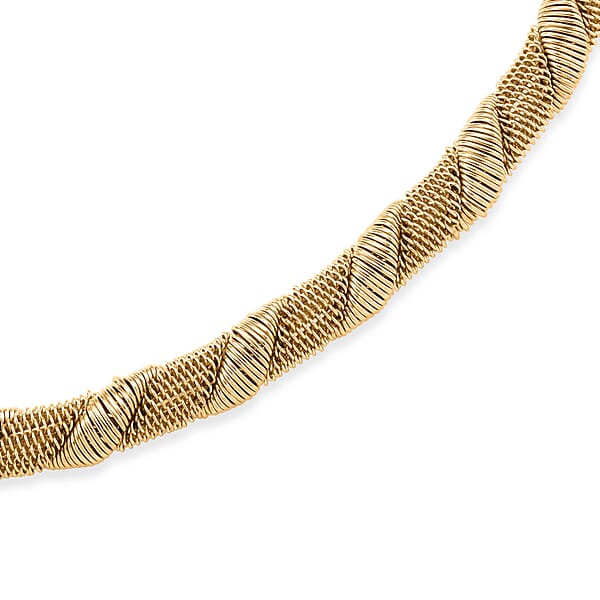 Shop Lc Twisted Texture Necklace In Goldtone 16 Inches