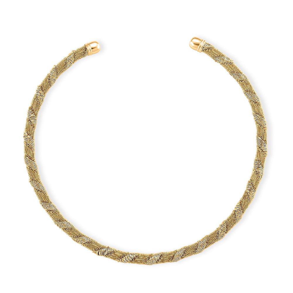 shop lc Twisted Texture Necklace in Goldtone 16 Inches