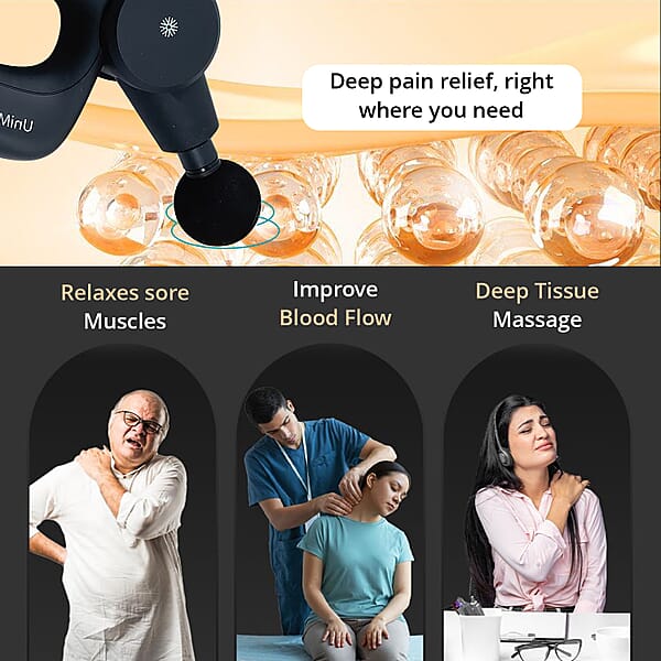 Shop Lc Unimed Massager Rotating Massage Gun - Black Ships In 7-10 Business Days