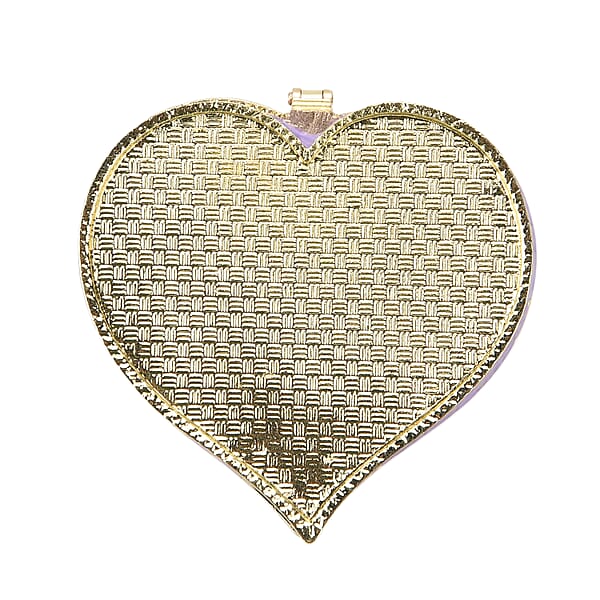 Shop Lc Valentine’s Special Livmore Purple & White Hearted Design Trinket Box Hollowed-Out Patterns