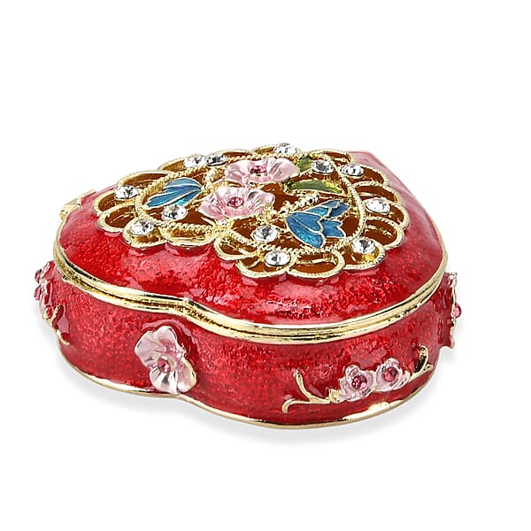 Shop Lc Valentine’s Special Livmore Red Hearted Design Trinket Box
