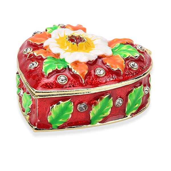Shop Lc Valentine’s Special Livmore Red Hearted Design Trinket Box