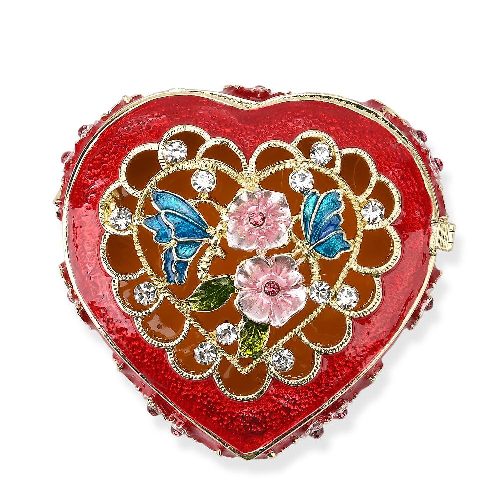shop lc Valentine’s Special Livmore Red Hearted Design Trinket Box