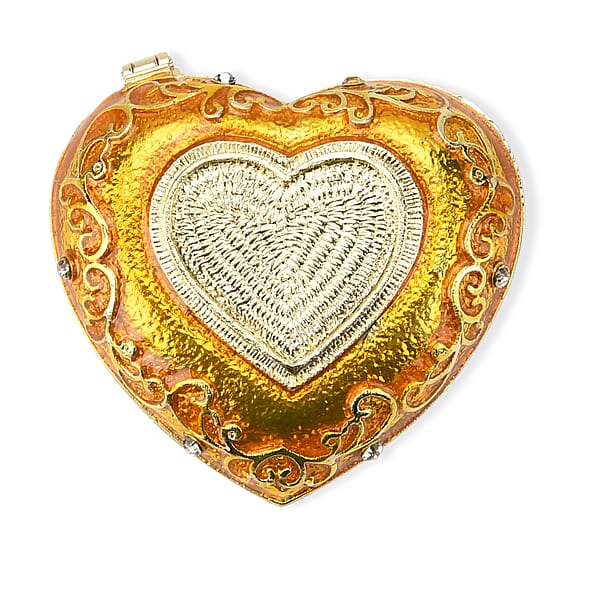 Shop Lc Valentine’s Special Livmore Yellow Hearted Design Trinket Box Hollowed-Out Patterns