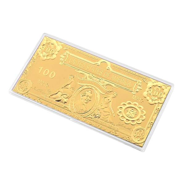 Shop Lc Valentine Special Deal 24K Golden American Legacy Two-Dollar Bill Embossed Sheet (15.5x7.5cm) 100mg