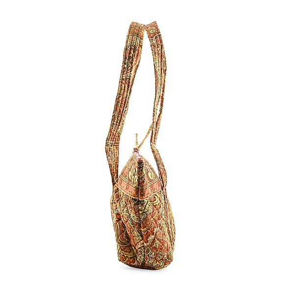 Shop Lc Vegas Closeout OK Green & Multi Color Paisley Quilted Shoulder Bag