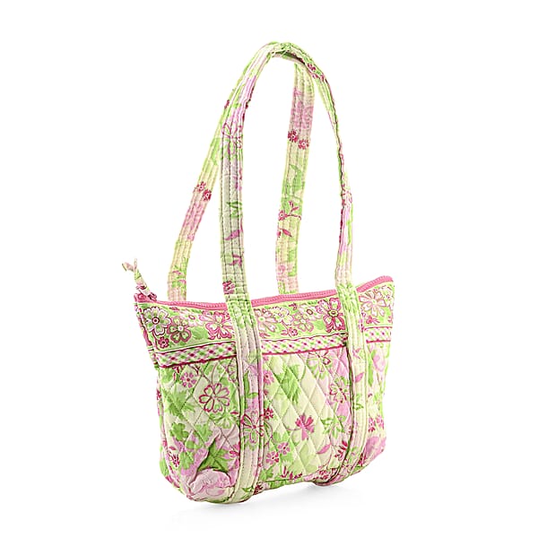 Shop Lc Vegas Closeout OK Pink & Green Floral Quilted Shoulder Bag