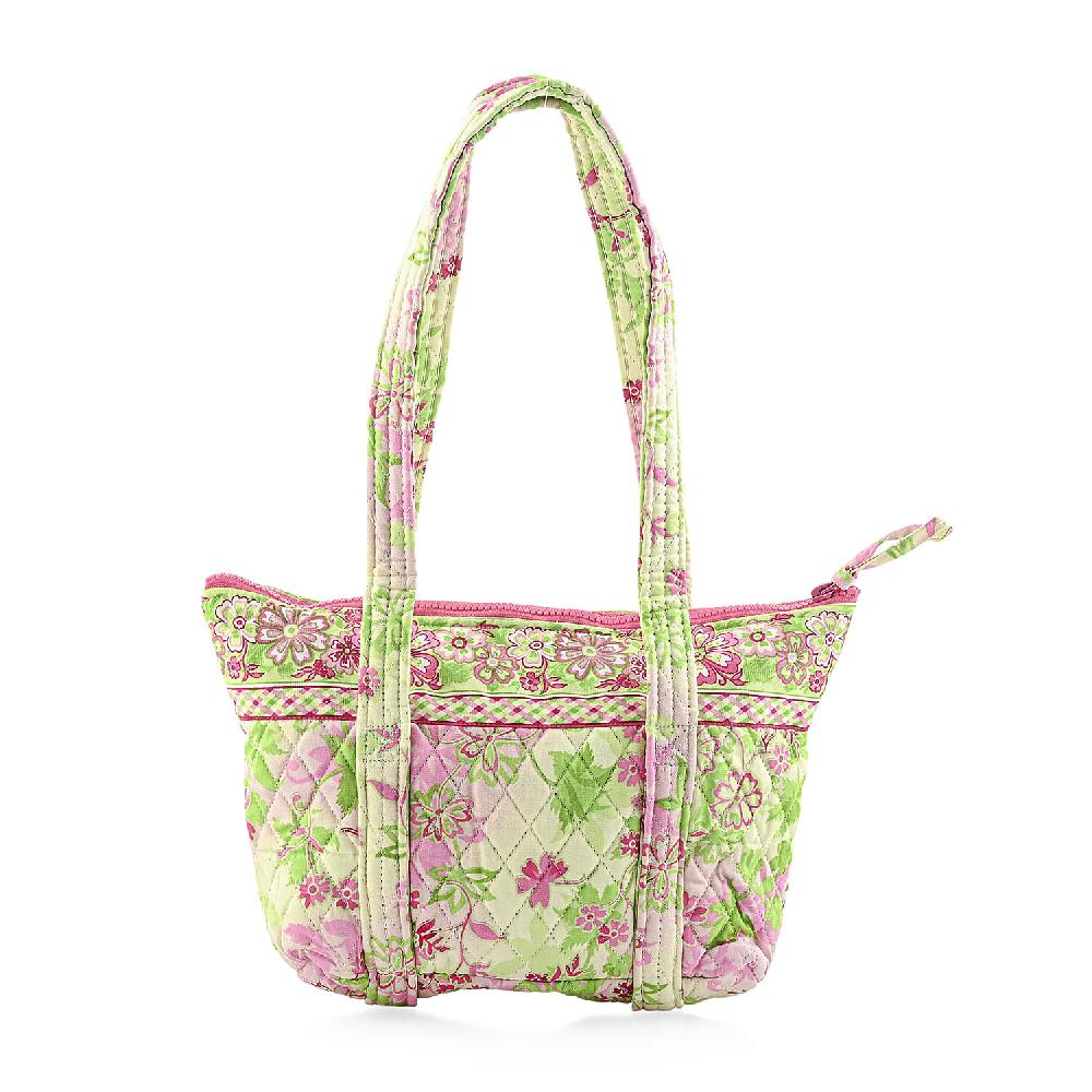 shop lc Vegas Closeout OK Pink & Green Floral Quilted Shoulder Bag