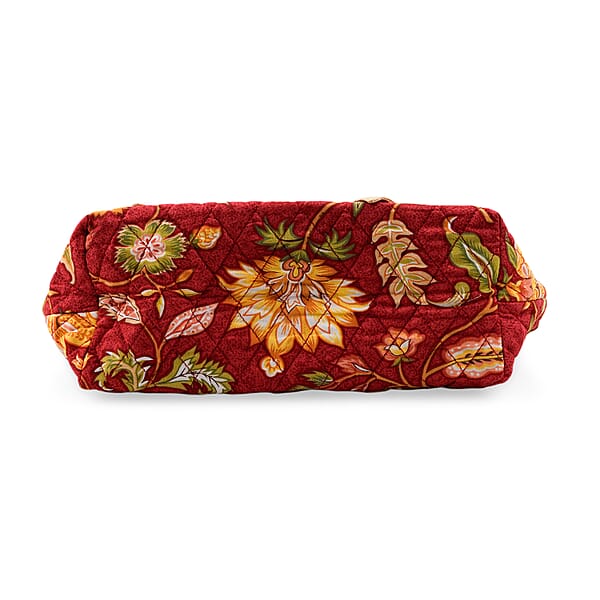 Shop Lc Vegas Closeout OK Red & Green Leaf Quilted Shoulder Bag (10x13x4)
