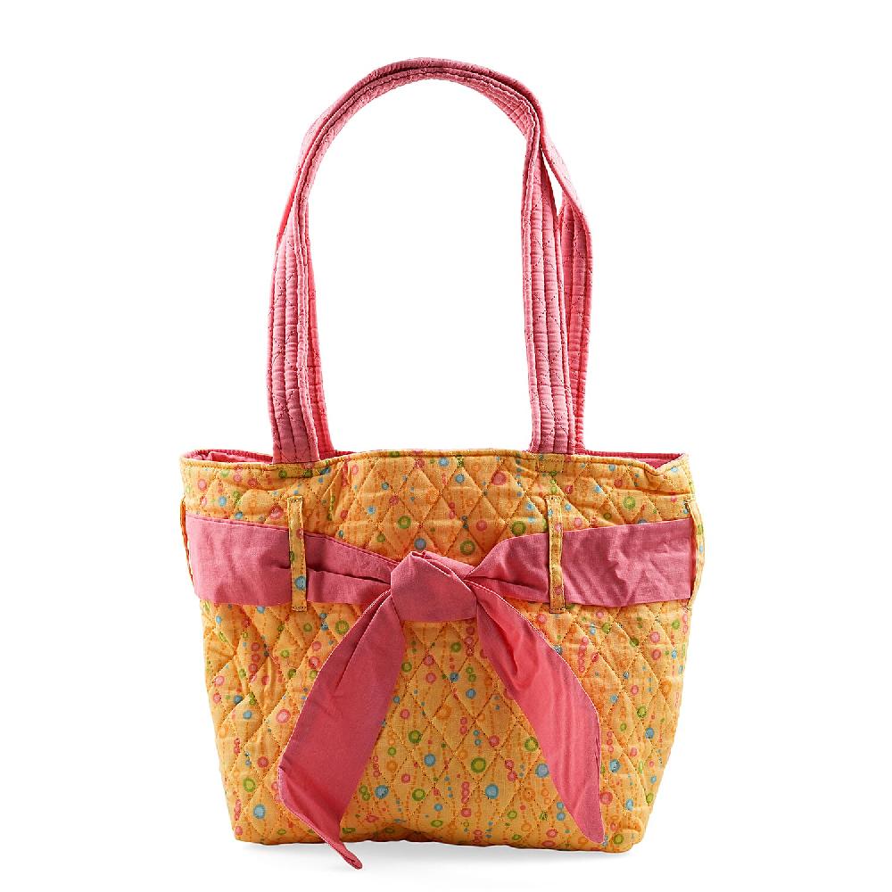 shop lc Vegas Closeout OK Yellow & Pink Floral Quilted Shoulder Bag