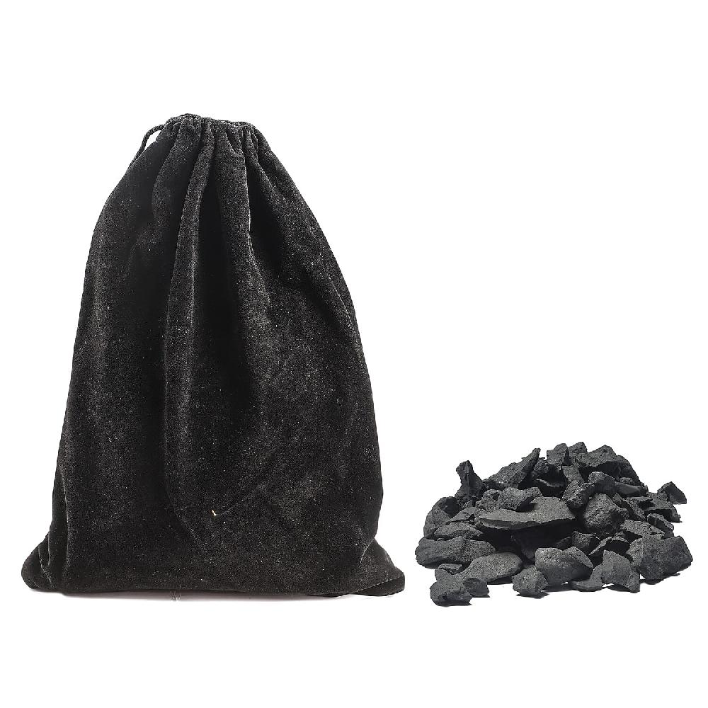 shop lc Velvet Pouch with Shungite Stone - 2.20 Pounds