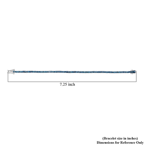 Shop Lc Venice Blue Diamond I1-I2 1.00 Ctw Tennis Bracelet In Rhodium Over Sterling Silver (7.25 In)