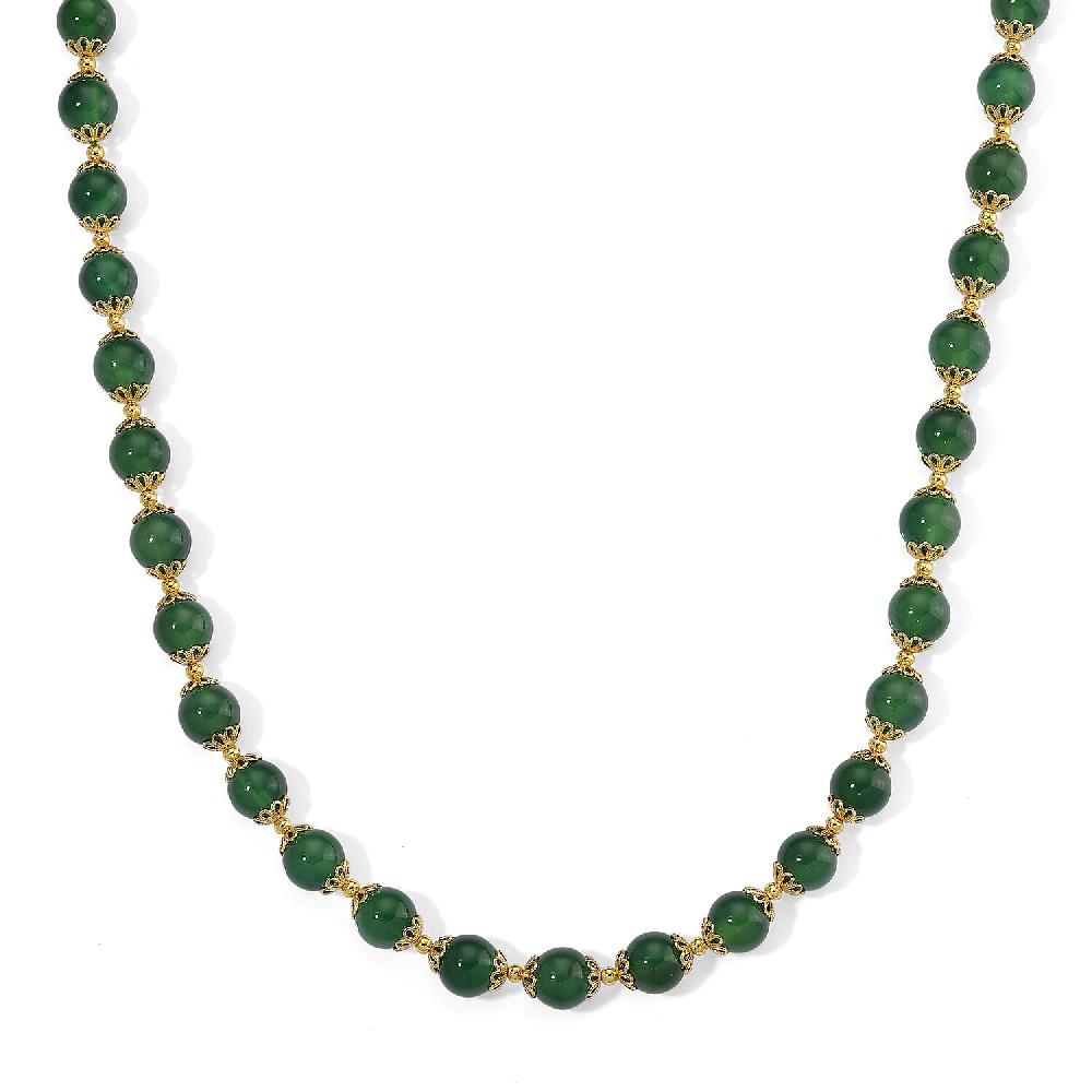 shop lc Verde Onyx 200.00 ctw Beaded Necklace in Goldtone 18-20 Inches