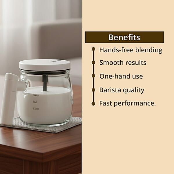 Shop Lc White 500mAh Electric Glass Mixing Cup (400ml)