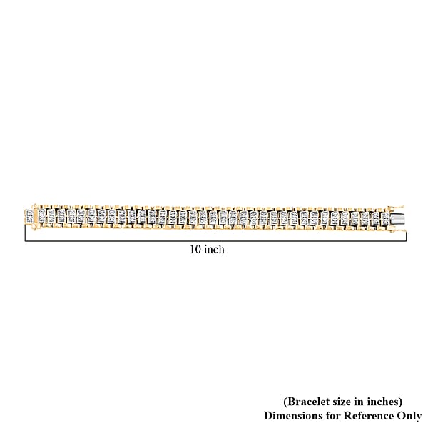Shop Lc White Diamond 1.00 Ctw Bracelet In 14K YG Over And Sterling Silver (8.50 In)