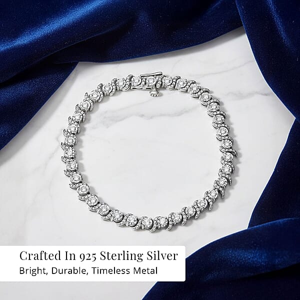 Shop Lc White Diamond 1.00 Ctw Bracelet In Sterling Silver (7.25 In)