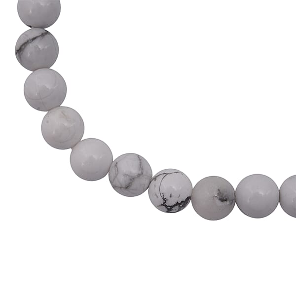 Shop Lc White Howlite Beaded Stretch Bracelet 48.00 Ctw