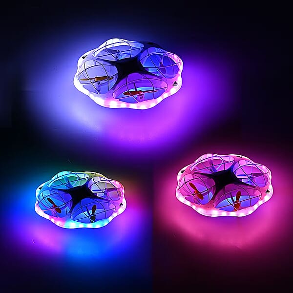 Shop Lc White Remote Control Flying Disc Toy With LED Lights