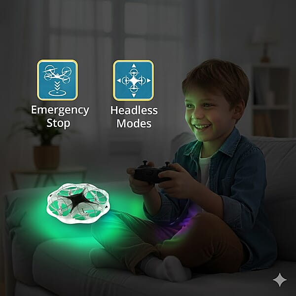 Shop Lc White Remote Control Flying Disc Toy With LED Lights