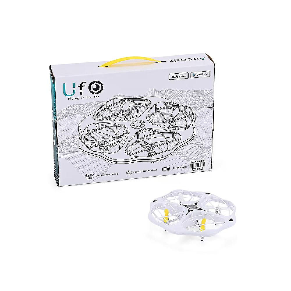 shop lc White Remote Control Flying Disc Toy with LED Lights