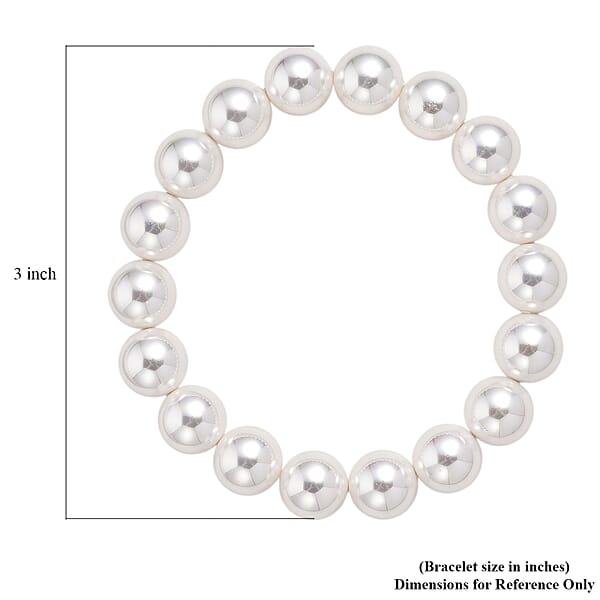 Shop Lc White Shell Pearl Stretch Bracelet (7.25-7.75In)