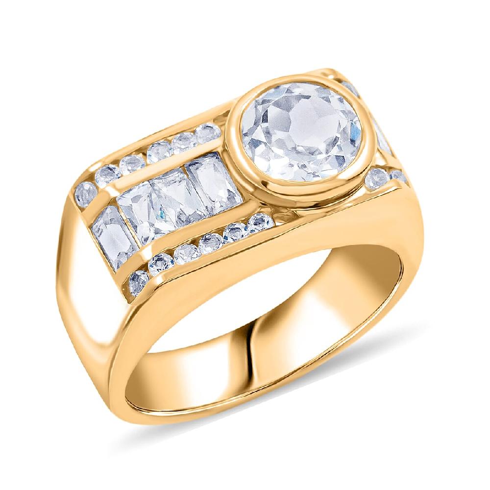 shop lc White Topaz Brilliance Ring in 14K YG Over Sterling Silver 1.80 ctw