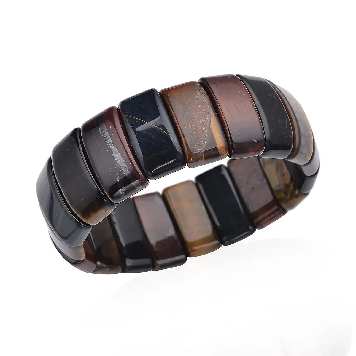 shop lc Yellow Multi Color Tiger's Eye Boho Block Bracelet Stretch Bracelet For Women Jewelry Gifts For Women 450.00 ctw