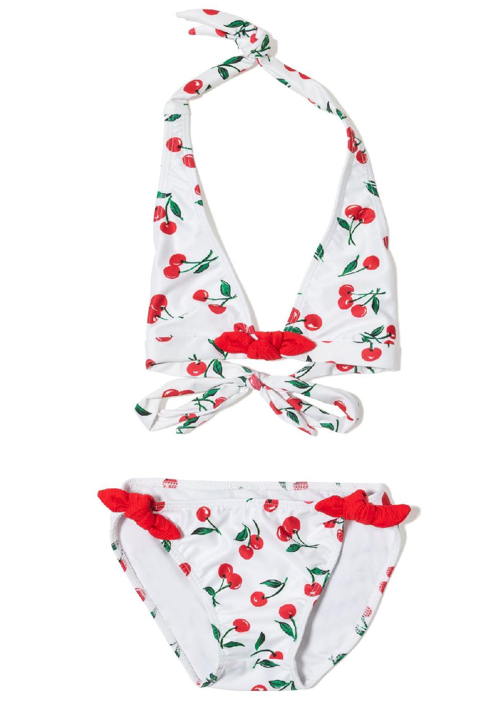 shoshanna Baby Girl Classic Anniversary Cherries Bow Bikini