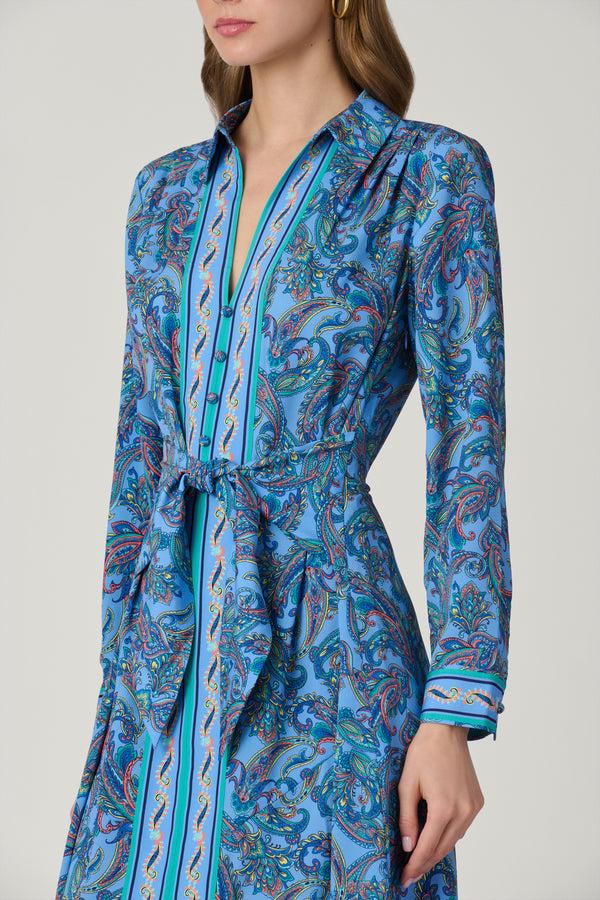 Shoshanna Adair Dress Blue Multi