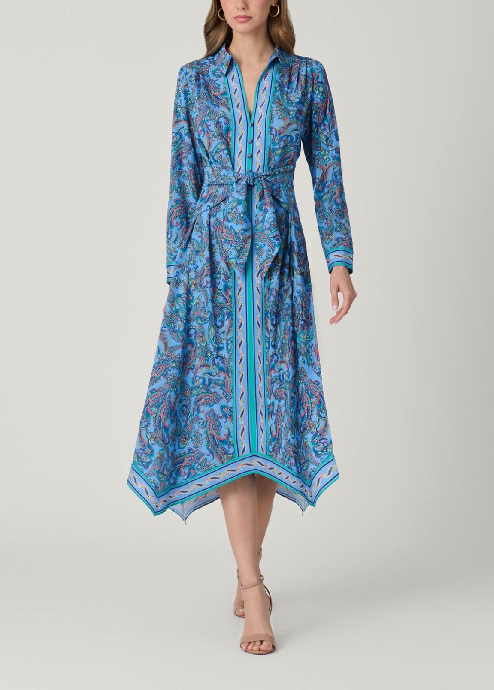 shoshanna Adair Dress Blue Multi