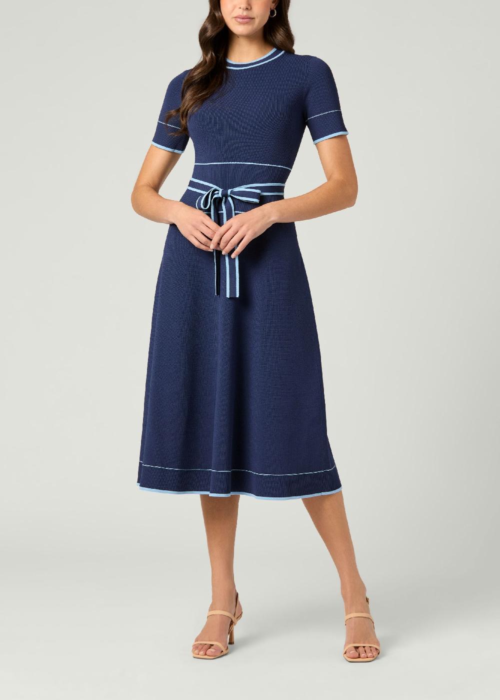 shoshanna Addison Dress Navy